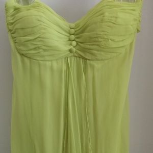 #5 Copy SILK Chiffon BridalQuality Chartreuse Mermaid Dress NWT